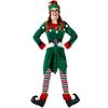 Conjunto de Vestido de Elfo de Natal Feminino Adulto Fantasia de Performance para Festa de Natal Halloween Palco Role-Playing