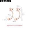 Pendientes Chapados en Plata S925 con Oro de 18K Accesorios para Pendientes DIY Tapones para Pendientes Pendientes de Perla para Mujer Clavos para Orejas