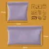 Bolsa de Almacenamiento Auto-Cerrable con Banda Elástica de PU para Cables de Datos y Auriculares, Mini Bolsa Portátil tipo Labial, Billetera