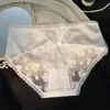 Calcinha Feminina Doce e Delicada Estilo Francês 2025 Novo Estilo Puro Desejo Renda Exquisita Respirável Tanga Triângulo para Meninas