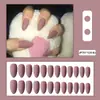Arte de uñas color sólido largo puntiagudo pieza de uña para llevar esmerilado mate arte de uñas pieza de uña parche de uña falsa acabado al por mayor