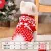Ropa para Perros Suéter Navideño para Mascotas Corgi Bulldog Francés Teddy Cachorro Festivo de Año Nuevo Suéter Cálido de Invierno