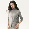 Chaleco de cachemira con cuello en V bordado y botones, cárdigan de punto sin mangas para mujer, elegante y moderno para usar en capas