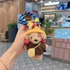 Nova Bolsa Transversal de Lã Estilo Coreano com Chaveiro de Cachorrinho de Pelúcia Fofo, Adorável Pingente de Bolsa Boneca Suéter Desenho Animado