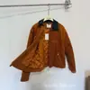 Em estoque série MIU "Shenzhen Nanyou" Jaqueta de Veludo Cotelê com Gola de Couro Casaco de Algodão Rejuvenescedor Versátil Outono/Inverno Multiestação