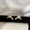 Brincos de Laço com Pedras Preciosas, Exquisitos, Simples, Luxo Leve, High-End, Versáteis para o Dia a Dia, Modernos, Estilo Workwear, Brincos Elegantes para Mulheres