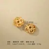 Prata 925 Banhada a Ouro Flor Oca Contas Espaçadoras para Joias Artesanais DIY Acessórios Fábrica Atacado