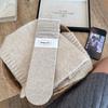 Calcetines de Algodón Puro para Mujer Otoño e Invierno, Rayas Verticales, Adelgazantes, Color Sólido, Media Pantorrilla, Estilo Miu, Grises, Calcetines Holgados Sin Costuras, Calcetines para Mujer