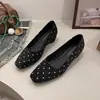 Novos sapatos de trabalho estilo coreano, salto grosso de bolinhas, bico quadrado feminino, laço, sapatos baixos de corte baixo, 2026, sem cadarço, estilo delicado