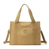 Bolso de mano de lona casual de gran capacidad para mujer, bolso de mano simple y versátil, bolso de hombro y cruzado para el trabajo, moderno