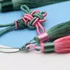 Nudo Chino Borlas de Doble Color, Borlas Bicolor para Colgar en el Coche, Accesorios de Ropa, Amuletos de Cuero, Gran Cantidad, Excelente Precio, Borlas