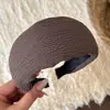 Faixa de Cabeça de Tecido Liso com Pregas Largas Moda Simples Prendedor de Cabelo Faixa de Cabeça para Sair Lavar o Rosto Topo Alto do Crânio Prendedor de Cabelo Acessórios de Cabelo Mulheres