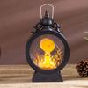 Decorações de Halloween Bolsa Retrô Redonda Velas Digitais Abóbora Lanternas de Vento Adereços de Layout de Atmosfera Criativa Decorações