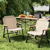 Silla Reclinable de Exterior con Acolchado Adicional de Algodón, Silla Portátil Kermit para Acampar, Taburete de Picnic Acolchado, Taburete Plegable para Pesca