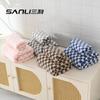 Toalla Sanli nueva toalla de baño a rayas de cuadros toalla de baño grande para adultos teñida en hilo costura toalla de baño grande vellón coral envoltura de belleza toalla de baño