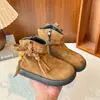Botas de Algodão Forradas com Lã para Meninas 2025 Inverno Novo Estilo Bebê Menina Quentes Botas Martin Infantis Botas de Couro Versáteis da Moda para Meninas