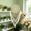 Apanhador de Sonhos Criativo de Crochê Europeu e Americano Pena Sino de Vento Pendurado Entrada de Casa Decoração de Interior Casamento Fundo Pingente Grande