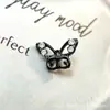 Pendientes serie tinta negra de aleación de titanio F-136, rosca interna de titanio G23, anillos de labio de circonita cúbica, joyería para piercing
