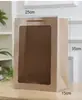 Bolsa de ventana pequeña estilo ins bolsa para ramo de regalo bolsa de embalaje para flores bolsa de papel para regalo bolsa de regalo para mano bolsa de regalo transparente al por mayor