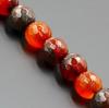 Cuentas sueltas de piedra natural de ágata de fuego con patrón de dragón cortado de 4-10 mm, venta al por mayor, accesorios de joyería para bricolaje, productos semiacabados de cristal