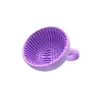 En stock Brocha de Maquillaje Multicolor Tazón de Lavado de Silicona Maruko Estuche para Lápiz de Cejas Almohadilla de Lavado Herramienta de Limpieza de Maquillaje de Belleza Portátil