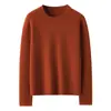 Otoño e Invierno Nuevos Tops Cálidos para Mujer, Camisetas Básicas, Camisetas de Manga Larga, Tejidos de Pelo de Cabra, Cuellos Redondos, Lana Versátil