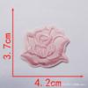 Adesivo de Aplique Flor Rosa de Tamanho Grande, Médio e Pequeno para Toalha de Mesa de Hotel e Lençol de Cama Reparo de Manchas Decalque para Passar a Ferro Adesivo para Tecido com Furo de Cigarro