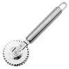 Rodillo de acero inoxidable para repostería, cuchillo de sellado de bordes y repujado, herramienta para sándwiches de pastel, encaje, molde para cortar pasta y dumplings, trabajador de repostería