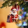 Transfronterizo Nuevo Producto Acrílico 2D Creativo Papá Noel Atmósfera Festiva Decoración Árbol de Navidad Colgante