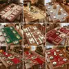 Venda Quente Transfronteiriça Jogo Americano Caminho de Mesa Tema de Natal Atmosfera Festiva Decoração Jogo Americano à Prova de Manchas Jogo de Mesa Caminho de Mesa Em Estoque