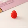 Accesorios de resina DIY, juguete de comida simulada en miniatura, pequeñas fresas, pegamento de crema bicolor, imanes para refrigerador, llaveros