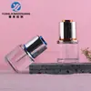 Em estoque: Frasco de óleo essencial de 30ml com fundo grosso, frasco conta-gotas transparente para sérum, frasco com pump para loção, materiais de embalagem cosmética