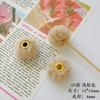 Fio felpudo cor outono e inverno com furo passante bola de pelo de coelho material de contas material para acessórios de joias feitas à mão DIY