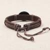Diseño de nicho simple estilo antiguo pulsera de piel de vaca creativa retro ajustable pulsera de cuerda de cáñamo tejida joyería transfronteriza