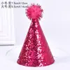 Sombrero de Cumpleaños Creativo con Purpurina para Niños y Adultos Sombrero de Fiesta Decoración de Fiesta Navideña Tocado Sombrero para Perro Gato Mascota
