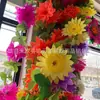 Flores Artificiais para o Festival Qingming, Guirlanda de Girassol, Guirlanda de Flores para Túmulo, Guirlanda de Flores Qingming, Coroa de Flores para Túmulo, Suprimentos para Visitar Túmulos
