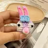 Llavero de lana hecho a mano con ganchillo, oso cachorro creativo, adornos para bolso, accesorios de ganchillo, colgante pequeño de punto DIY