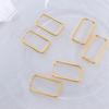 Minimalistas europeus e americanos na moda personalizada brincos quadrados exagerados feminino cross-border titânio aço não-desbotamento joias atacado