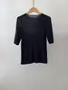 Camiseta BORBOTIE para Mujer 2026 Primavera/Verano Nueva BC Lana Soluble en Agua Lentejuelas Cuello Redondo Manga Corta Suéter Camiseta