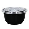 Tigela descartável para levar caixa de embalagem sopa tigela pequena 500 400ml lancheira transparente preto e branco micro-ondas plástico