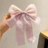 Pasador de Pelo con Lazo para Niñas Color Hilo Perlado Cinta Adorno para la Cabeza Dulce Color Princesa Pasador de Contraste Accesorios para el Cabello de Niñas