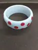 Pulseira Redonda de Resina com Bolinhas Transfronteiriça Europeia e Americana Pulseira com Design de Nicho Fashion Pulseira Versátil Simples de Alta Qualidade