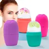 Bandeja de Hielo de Gel Suave para Productos Nuevos Transfronterizos Compresa Fría Facial para Eliminar la Hinchazón Masaje Facial Mascarilla Facial de Hielo Mascarilla Facial de Silicona de Rosa Hielo