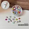 Rhinestones de color Chunri Hua Zi de corte 33 con base puntiaguda para arte de uñas, rhinestones redondos multicolores multifacéticos súper brillantes para decoración de uñas DIY