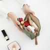 Bolsa de almacenamiento portátil para cosméticos transfronterizos para mujer, minibolsa pequeña con boca roja, bolsa de almacenamiento de gran capacidad para cosméticos, bolsa para salidas.