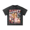 Primavera y Verano 2025 Nueva Camiseta de Algodón Pesado de Manga Corta con Estampado de Fútbol de Harry Kane para Estación Independiente Transfronteriza