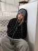 Exclusivo para ventas transfronterizas: Sudadera fina con capucha y mangas raglán de estampado completo con diseño americano, con cremallera, chaqueta versátil unisex, top corto