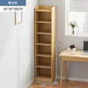 Estantería Sencilla para Uso Doméstico, Estantería de Piso Estrecha para Dormitorio Pequeño, Estante de Almacenamiento de Esquina Montado en Pared, Estantería por Niveles