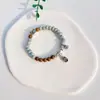 Pulsera de Cerámica Jingdezhen Nueva Pulsera de Cerámica Estilo Chino Joyería Hecha a Mano Cuerda Estilo Tíbet Puesto de Pulseras Jingdezhen