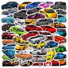 50 adesivos de desenho animado infantil de carro esportivo retrô transfronteiriço Amazon skate computador estudante recompensa adesivos de grafite